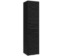 Mobili da bagno Etna 30 x 35 x 130 cm - Nero - Mobili a colonna sospesa con 1 cassetto e 2 ante