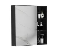 Mobili da bagno - Nizer portaoggetti in alluminio a parete con specchio per bagno, camera da letto e soggiorno - Decorazione per la casa elegante e durevole