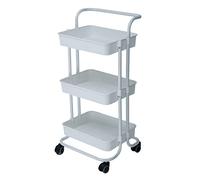 Mobili da cucina telaio in acciaio multistrato partizione in legno multifunzione organizer carrello con ruote carrello da cucina (colore: E, dimensioni: 3 livelli) (C 3)