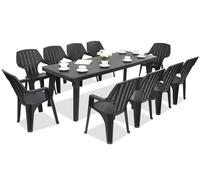Mobili da giardino Bergen/Alta per 10 persone Bica antracite