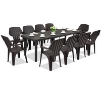 Mobili da giardino Bergen/Alta per 10 persone Bica marrone