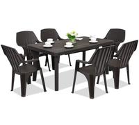 Mobili da giardino Bergen/Alta per 6 persone Bica marrone