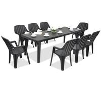 Mobili da giardino Bergen/Alta per 8 persone Bica antracite