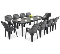 Mobili da giardino Bergen/Marne per 10 persone Bica antracite