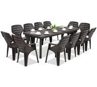 Mobili da giardino Bergen/Marne per 12 persone Bica marrone