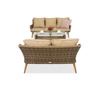 Mobili da giardino Bilbao Coffee con un tavolino per 5 Garden Point marrone