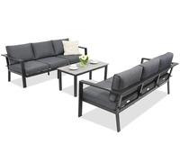 Mobili da giardino in alluminio Sydney Coffee Comfort 6 Garden Point antracite