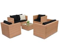 Mobili da giardino in rattan Roma Coffee 6 Garden Point miele