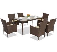 Mobili da giardino in technorattan Milan/Grenada 6 Garden Point marrone