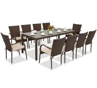 Mobili da giardino in technorattan Milan per 10 persone con un grande tavolo Garden Point