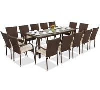 Mobili da giardino in technorattan Milan per 14 persone con un grande tavolo Garden Point