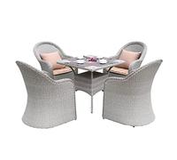 Mobili da Giardino insilato Tavolo e sedie da Balcone in rattan Combinazione di Cinque pezzi Villa veranda sedie in rattan Poltrona