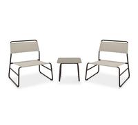 Garden Friend Salotto Cannes S2250009 in acciaio e textilene set composto da un tavolo e due poltrone colore marrone e beige