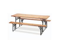 Linea Garden Friend Set birra pieghevole rettangolare 80 x 200 cm legno 3 elementi