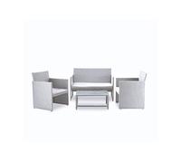 Salotto Valencia - nero/bianco - Garden Friend - set 4 elementi