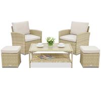 Mobili da giardino Monaco Terrace + 2 pouf Garden Point beige