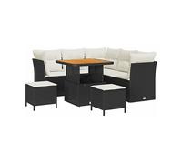 MOBILI DA GIARDINO VIDAXL modulare, Polyrattan, acciaio verniciato, 80x80x71 cm