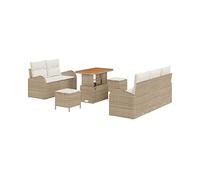 MOBILI DA GIARDINO VIDAXL Polyrattan, Acciaio, Legno massello di acacia, 71x90x55 cm