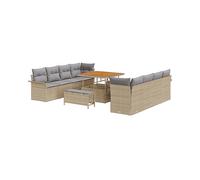 MOBILI DA GIARDINO VIDAXL Set con Cuscino, Rattan in polietilene, 100x100x71 cm