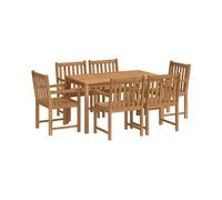 MOBILI DA GIARDINO VIDAXL Set da Pranzo per Esterni 7 pz in Legno Massello di Teak - 3059932