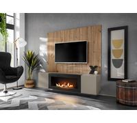 Mobili da Parete Componibile Xari II Sgas-k Con Push - Clic E Bio Etanolo Camino