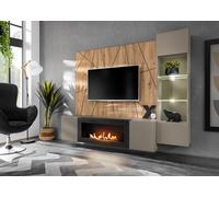 Mobili da Parete Componibile Xari SGAS-K Con LED (B) . E Push - Clic Bio Etanolo