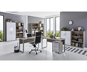 Mobili da ufficio completo Office Edition in rovere Sonoma/bianco opaco (set 7)