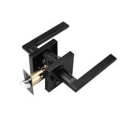 Mobili, ferramenta, serrature for porte bagno, maniglie for interni, canale universale, senza chiave, privacy monolingua(Square black.)