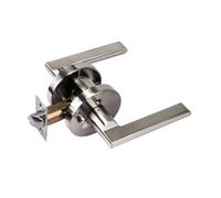 Mobili, ferramenta, serrature for porte bagno, maniglie for interni, canale universale, senza chiave, privacy monolingua(Round silver.)