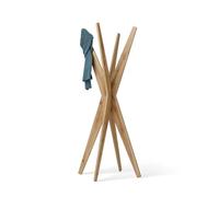 Mobili Fiver, Appendiabiti da terra di Design, Emma Rovere Rustico, Appendiabiti moderno per Camera, Corridoio, Ingresso, Made in Italy