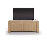 Mobili Fiver, Credenza porta Tv con 2 ante Rachele, (126,5x45x45,8 cm), Rovere Naturale, 126.5 cmx45 cmx45.8 cm, Nobilitato, Credenza Soggiorno Moderna, Made in Italy
