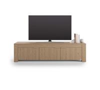 Mobili Fiver, Credenza porta Tv con 3 ante Rachele, (180x45x45,8 cm), Rovere Naturale, 180 cmx45 cmx45.8 cm, Nobilitato, Credenza Soggiorno Moderna, Made in Italy
