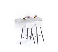 Mobili Fiver, Mensolone Da Bar Evolution 120x40, Grigio Cemento, Tavolo a muro sospeso per Bar e Ristoranti, Cucina, Made in Italy