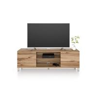 Mobili Fiver, Mobile Porta Tv Rachele, Rovere Rustico, 150 cmx42 cmx48 cm, Mobile Tv moderno per tv fino a 65'', Made in Italy