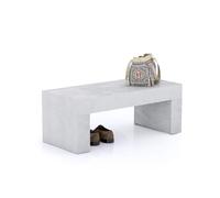 Mobili Fiver, Panca Evolution, Grigio Cemento, Nobilitato, panca moderna per Bagno, Camera, Corridoio, Ingresso, Made in Italy