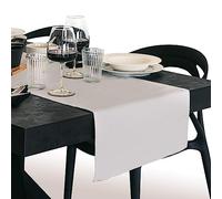 Mobili Fiver, Runner da Tavola Gioele in cotone 45x220, Grigio chiaro, runner da tavola moderno Cotone 100%, Made in Italy