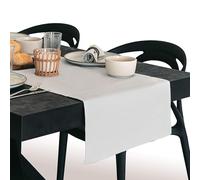 Mobili Fiver, Runner da Tavola Gioele in cotone 45x260, Grigio chiaro, runner da tavola moderno Cotone 100%, Made in Italy