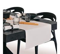 Mobili Fiver, Runner da Tavola Gioele in cotone 45x300, Grigio chiaro, runner da tavola moderno Cotone 100%, Made in Italy