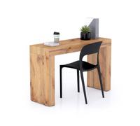 Mobili Fiver, Scrivania Evolution 120x40, Rovere Rustico con Due Gambe, NO, Scrivania moderna per Camera, Ufficio, Made in Italy