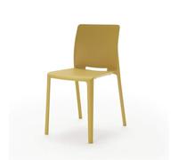 Mobili Fiver, Sedie Emma, Set da 4, Giallo Senape, Made in Italy