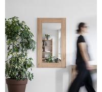 Mobili Fiver, Specchiera Rettangolare Evolution, 120 x 70 cm, Rovere Naturale, Specchio per Camera, Corridoio, Ingresso, Soggiorno, Made in Italy