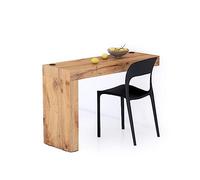 Mobili Fiver, Tavolo da pranzo Evolution 120x40, Rovere Rustico con Una Gamba e Caricatore Wireless, per 2 persone, Tavolo Da Pranzo Moderno Cucina, Made in Italy