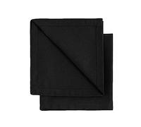 Mobili Fiver, Tovaglioli Gioele in cotone 35x35, Set da 2, Nero, Tovaglioli lavabili e riutilizzabili, ideali per l'uso quotidiano in Cotone 100%, Made in Italy