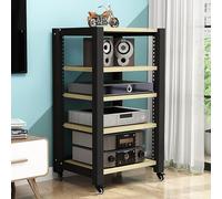 Mobili Gaming Shelf Vinyl Record Stand Stereo Rack CD/Display Unit Multimedia AV Conso Mensola angolare con ripiani in legno per proiettore