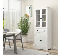 Mobili Hai poco spazio in cucina? Questa credenza da cucina HOMCOM è la soluzione perfetta. Il design alto e stretto la rende ideale per piccoli spazi e con i due armadietti e il cassetto centrale ti 
