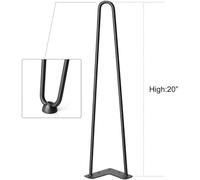 Mobili in ferro battuto, tavoli, gambe, scrivanie di supporto, piedi, tavolini da caffè, mobili multifunzionali, gambe di tavolino, piedi in filo di ferro (20 pollici)