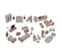 Mobili in Legno,Miniature Di Casa Giocattolo | Mobili Interattivi Per La Casa,Per Scuola materna Viaggio Presepe Gioco Di Ruolo Festa