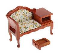 Mobili in miniatura per casa delle bambole 1/12 in legno vittoriano divano accessori