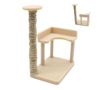 Mobili in miniatura per la casa delle bambole - Albero da arrampicata in legno per gatti, giocattoli da fattoria per piccoli animali da collezione, decorazione in miniatura fatta a mano per set casa