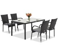 Mobili in rattan sintetico Milan 4 Garden Point nero